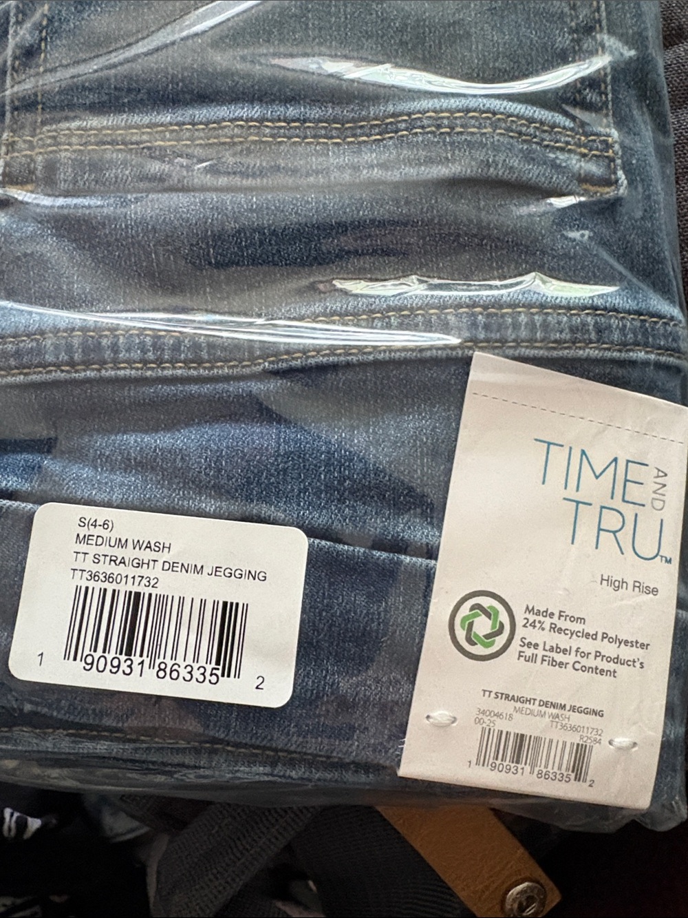 5/$30 Bundle Time and Tru Straight Light Blue Denim Jeggings NWT SMALL (4-6) - Picture 2 of 14
